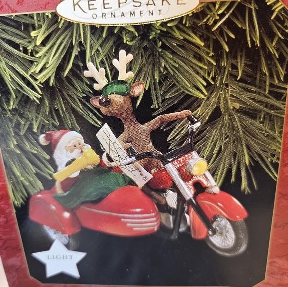 Vintage The Hallmark Keepsake 1997 Motorcycle Chums Christmas Ornament Magic Lig - Picture 2 of 10